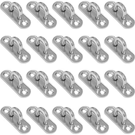 20 œillets en acier inoxydable - Œillet M5 pour suspendre des objets, fixer des crochets, accessoires de camping et de navigation, 4,5 x 1,5 x 2,0 cm (1/5)