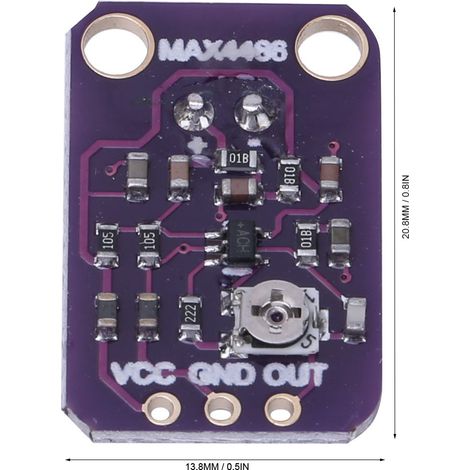 MAX4466 Module Ampli Micro Capteur Son 2.4V à 5.5V Préampli Micro (1/5)