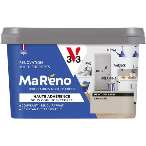 Peinture Réno Perfection® Multi-supports MA RENO V33 Chanvre satin 0,5L (1/4)