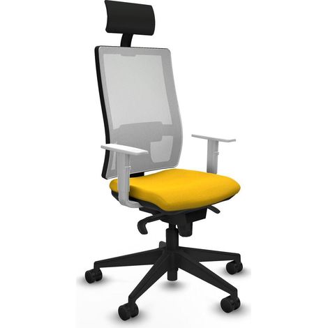 Piqueras y Crespo Chaise Ergonomique Jaune Confort Bureau (1/3)