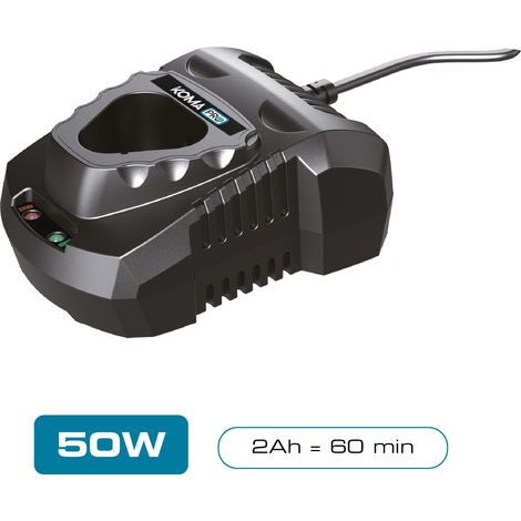Chargeur rapide 12V pour électroportatif – Capacité 2,0Ah – Compatible avec outils KOMA TOOLS – Design compact et léger