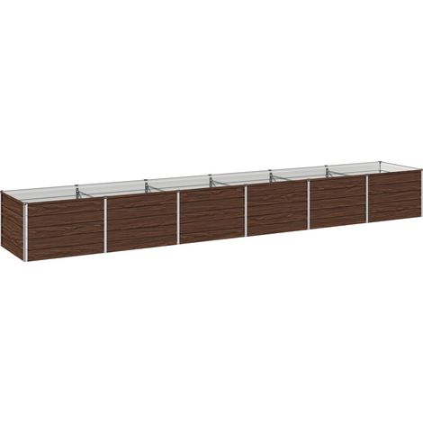Letto rialzato da giardino Nero 480 x 80 x 55 cm vidaXL
