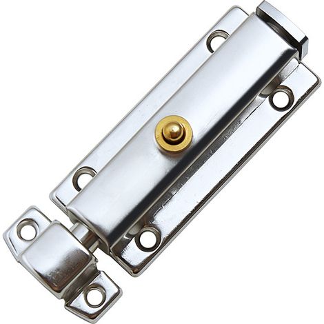 Cerrojos para puertas, 2 piezas, pestillos de seguridad de acero inoxidable de 4 pulgadas con tornillos para todo tipo de puertas interiores. (1/3)