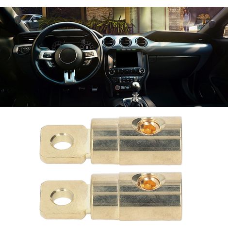 Alimentation pour modification audio de voiture, bornier de type O, laiton plaqué or, haute puissance (vendue par paire), 0GA (1/5)