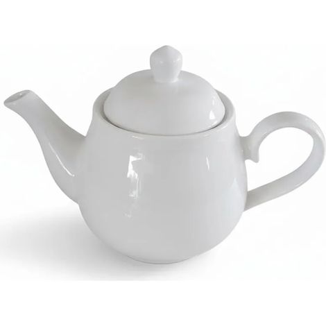 Cafetière et théière en porcelaine blanche avec couvercle, service intemporel pour savourer café et thé avec style, capacité 650 ml (1/5)