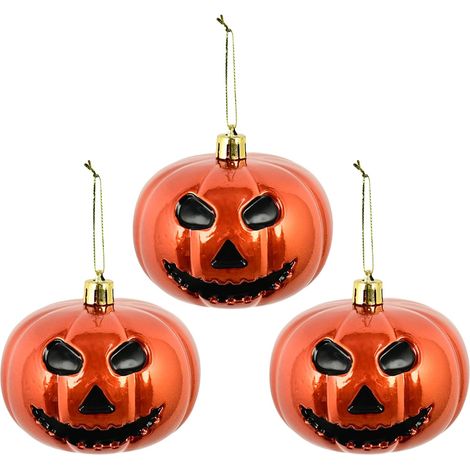 Ornements pour Arbre 3 Pièces Artisanat Effrayant Fantôme Boules Halloween Pour Fête Réunion Familiale Branches Noël Cheminée Porte Et Poignée (1/5)