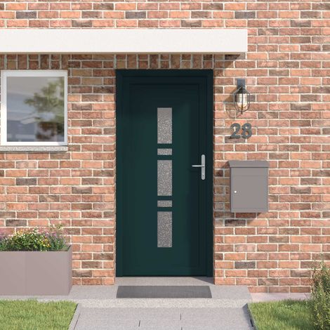 vidaXL Porte Frontale Anthracite 88 x 200 cm PVC (1/5)