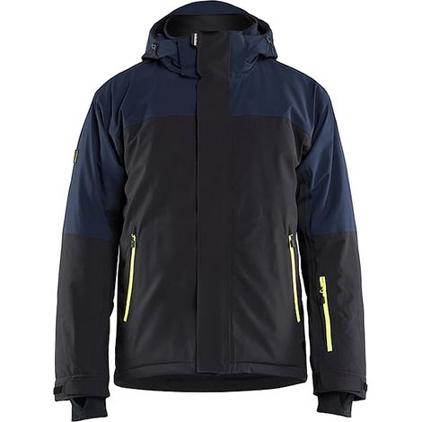 Veste de travail hiver stretch STRIKER 4991 Bleu marine/Jaune fluo M
