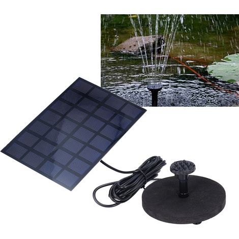 Fuente solar flotante multifuncional – ABS – 7V 2.5W con 8 boquillas – para estanques, piscinas y jardines (1/5)