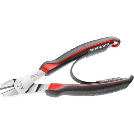 Pince coupante diagonale FACOM 192A.18CPEPB - Longueur 180 mm - Plastique - Gris