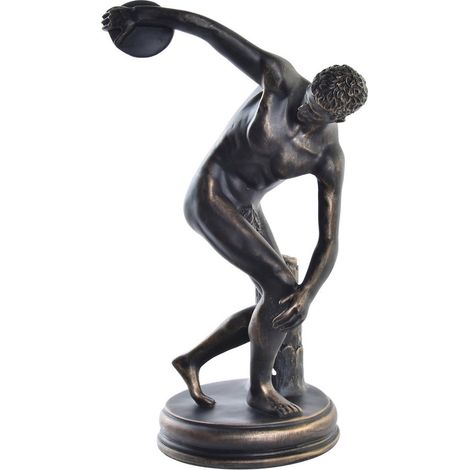 Sculpture athlète élan dynamique finition cuivre - Cuivre antique