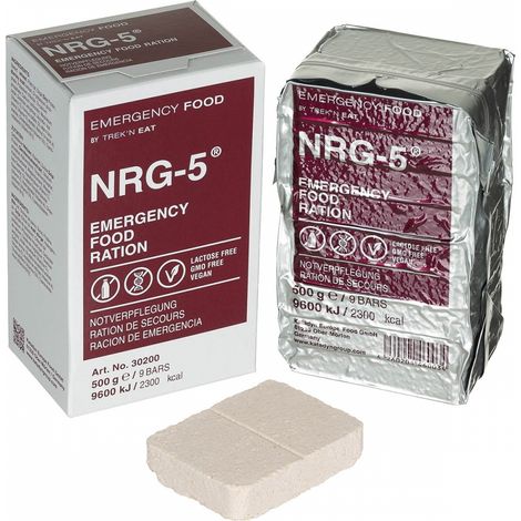 Notverpflegung, NRG-5, 500 g, (9 Riegel), 7 % MwSt