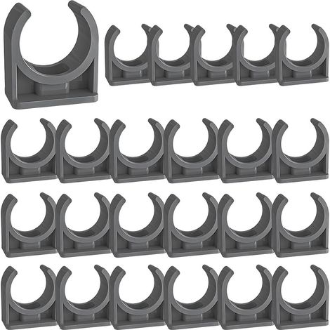 30 pièces Colliers de tuyau, colliers de serrage, Support en U pour tuyau, pour la fixation de tuyaux en acier inoxydable, tuyaux en plastique caoutchouc (1/3)
