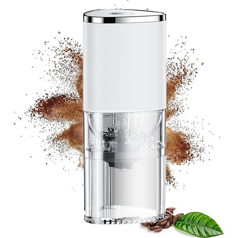 Moulin à Café Électrique - Moteur à Meules - Sans Fil - 13 W - Batterie 1200 mAh - Capacité 25 g - Pour Camping - 1 Pièce (1/5)
