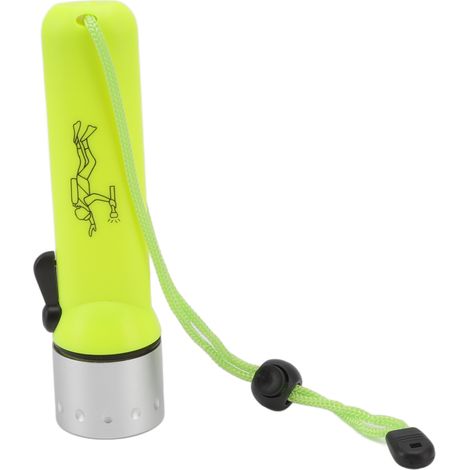 Lampe de poche de plongée 3W, interrupteur magnétique professionnel jaune, étanche, haute luminosité, torche de plongée sous-marine LED