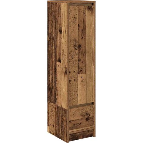 Buffet haut Meuble de rangement 29,5x34x119,5 cm vieux bois bois d'ingénierie (1/5)