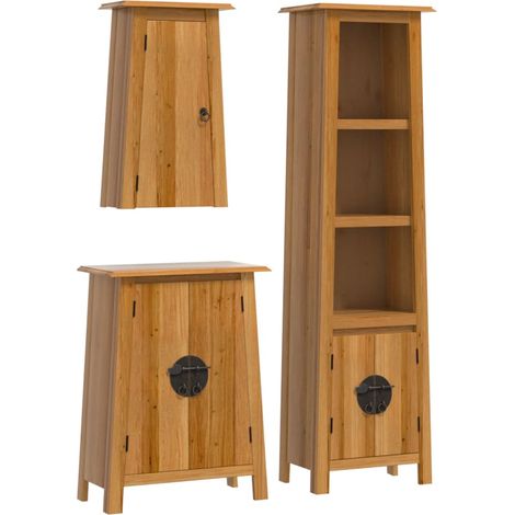 Maison Exclusive - Conjunto de muebles de baño 3 piezas madera ma