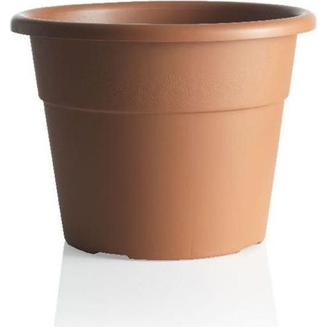 Vase cloche en plastique pour plantes et fleurs, matière terre cuite, décor Hedera, dimensions 25 cm, idéal pour protéger vos plantations au jardin ou sur balcon (1/2)
