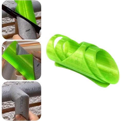 Set of 3 Foam Pipe Cutting Tools. Device for cutting pipe insulation. For domestic and industrial use. 10.5mm + 22.5mm + 29mm (Green) (1/5)