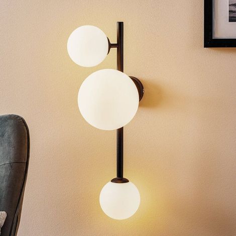 [NEUWERTIG] B-Ware Euluna Wandleuchte Dione Wandlampe Lampe Leuchte Wohnzimmer 3 flammig schwarz (1/2)