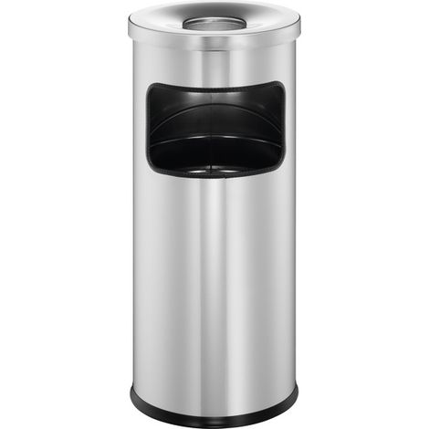 Durable 333223 Corbeille à papier 17 l métal (Ø x H) 250 mm x 630 mm argent avec cendrier 1 pc(s) (1/5)