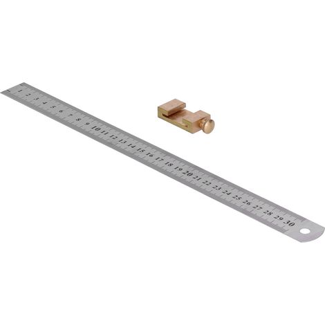 Holzbearbeitungslineal, Edelstahllehre, Messing-Anreißklotz, Positionierblock, Messwerkzeuge (1/5)