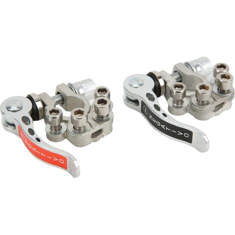 Bornes de batterie automobile en laiton étamé à dégagement rapide, multi-trous, universelles, avec clé hexagonale. (1/5)