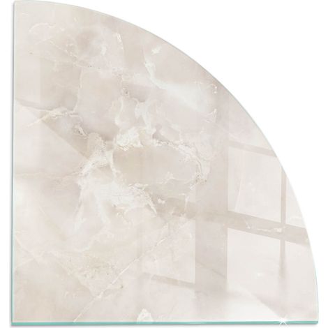 Décorative Plaque de protection de sol en verre trempé pour cheminée ou poêle moderne Motif marbre naturel 1/4 100x100 cm (1/5)