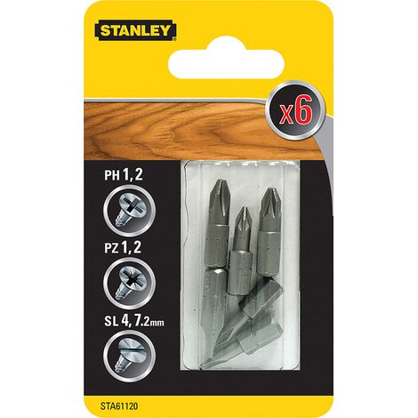 PIRANHA STANLEY STA61120 (X61120) 6 INSERTI MM.25 ASS.- STANLEY- 1,0 pz
