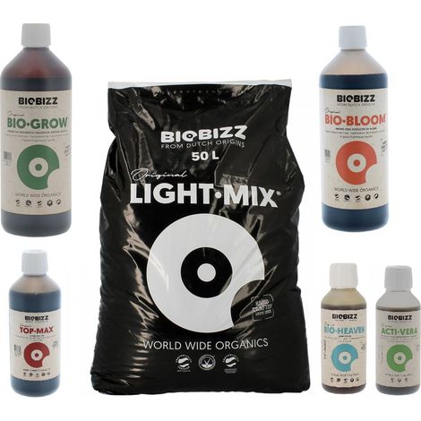 Pack Light.Mix 50 litres BIOBIZZ + engrais et stimulants (1/3)