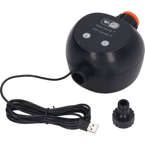 Watering timer, WiFi remote control, smart automatic irrigation controller for garden, yard, lawn, black (1/5)