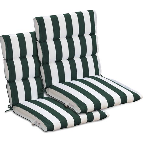 Aoodor Outdoor-Stuhlkissen, 2er-Set, farbecht, passend für Terrassen- und Essstühle, Garten- und Verandastühle, 100×50×6 cm (1/5)