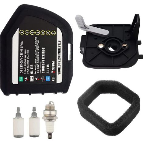 Conjunto de filtro de aire y tapa para desbrozadoras 308649003, 307191001, RY251PH, RY252CS, RY253SS, RY254BC de 25 cc y 25,4 cc.