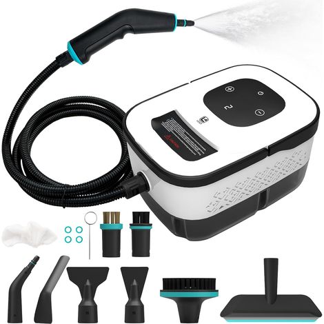 Nettoyeur vapeur haute pression 2500 W avec 10 accessoires, 6 vitesses, nettoyeur vapeur multifonctionnel pour éliminer les taches et stériliser