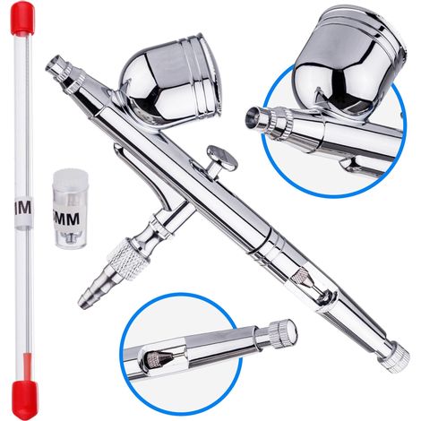 PRÄZISIONS-MODELLIERUNGS-AIRBRUSH PRO MIT 0,3-MM-DÜSE, DOPPELWIRKENDE LACKIERUNG