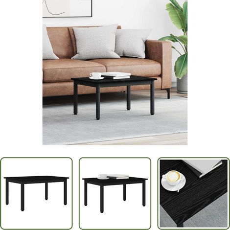Holzwerkstoff - Couchtisch Schwarz Eichen-Optik 70 x 50 x 36 cm Holzwerkstoff (1/5)