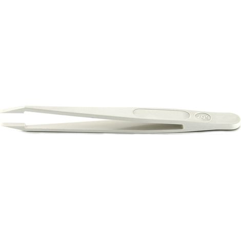 Brucelles RS PRO 709.DG pointe fine plate en Plastique Delrin, L. 115 ( Prix pour 1 )