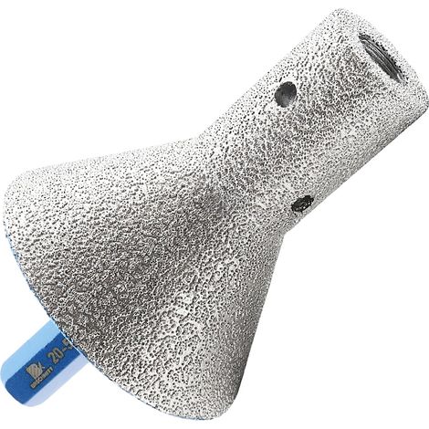 Foret à chanfrein diamanté 20-50mm - Fraise diamantée à doigts pour agrandir les trous existants dans la porcelaine, la céramique, les carreaux, le marbre, le granit, tige hexagonale (1/5)