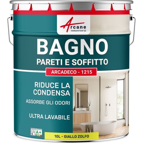 Pittura per pareti e soffitti di bagni: ARCADECO - 1215 - 10 L Giallo zolfo - RAL 1016 - ARCANE INDUSTRIES (1/5)