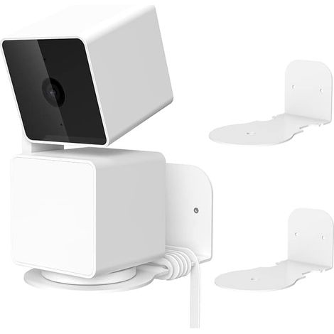 For Blink Mini Pan-Tilt Camera Wall Mount, Two Installation Modes, Camera On Walls Or Ceilings, Offers A Wider Perspective, Wall Mount Made Of Stainless Steel (White) 2 Pieces (1/5)