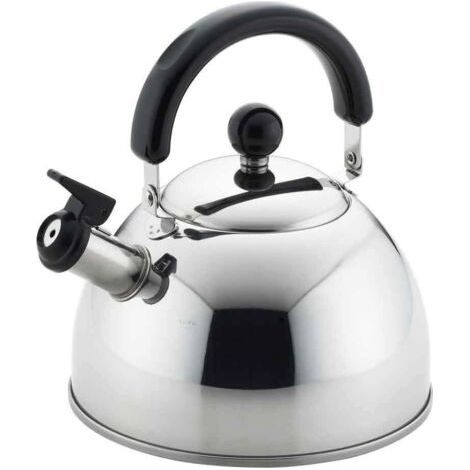 ALLIANDISBouilloire sifflante, grande bouilloire de 4 litres pour cuisinière, adaptée aux cuisinières à gaz ou à induction, avec poignée pliante, ébullition rapide, idéale pour une utilisation en cuis (1/4)