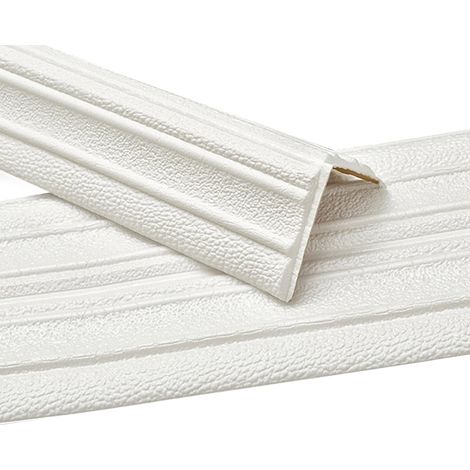 Plinthe souple autocollante blanche - Moulure flexible de finition pour mur, plafond et bordure