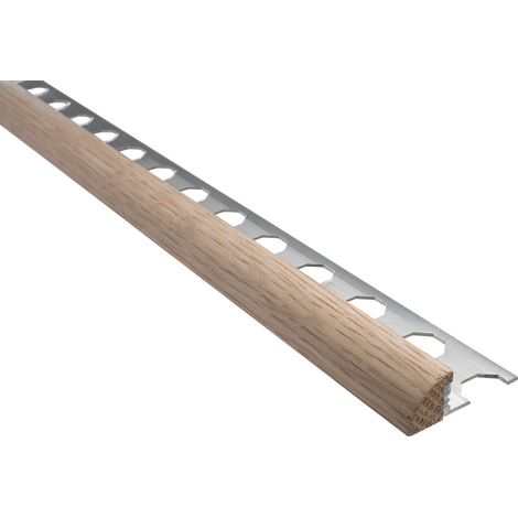 Profilé de finition en bois naturel 10x2500 – Pour ambiances rustiques – Facile à poser – Film plastique de protection – Emac - Ayus-56