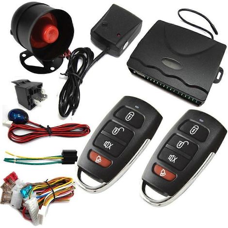 Sistema de seguridad para automóvil M802-8101: Alarma, inmovilizador, cierre centralizado, protección contra golpes, entrada sin llave, sirena y alarma antirrobo. (1/5)