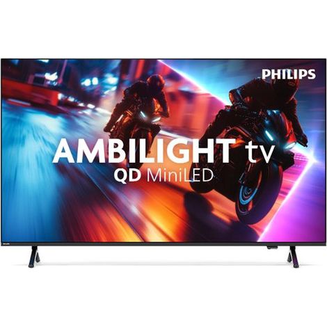 Philips – Téléviseur 55 pouces QD-Mini LED UHD 4K – Smart TV avec 4 ports HDMI – Classe énergétique A – Technologie Ambilight (1/5)