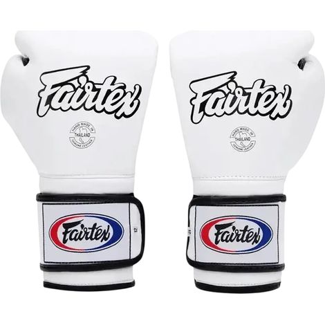 Guantes de boxeo Fairtex estilo mexicano, blancos, 14 oz. (1/4)