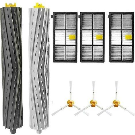 Pièces de rechange pour iRobot Roomba séries 800, 900, 960, 860, 805, 980 et 861 : brosses rotatives, brosses latérales et filtres. (1/5)