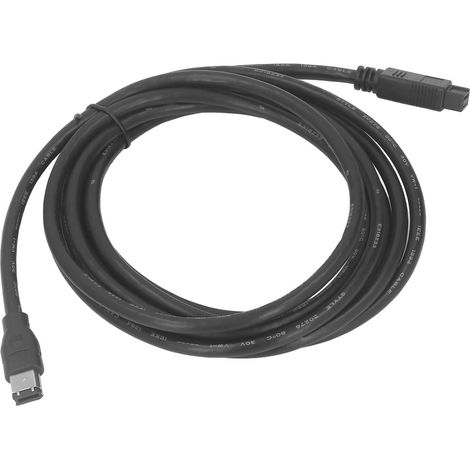 Câble Firewire DV IEEE1394 (9 broches vers 6 broches mâle-mâle) pour caméscope, appareil photo numérique, imprimante et scanner. (1/5)