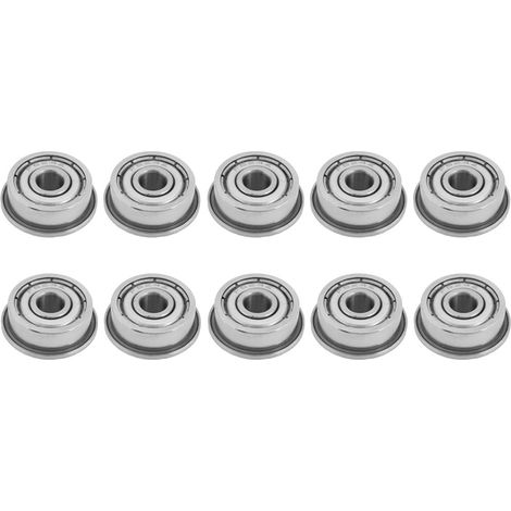 10pcs F624ZZ Double shielded Miniature Flanged Ball Bearings 4x13x5mm (1/5)