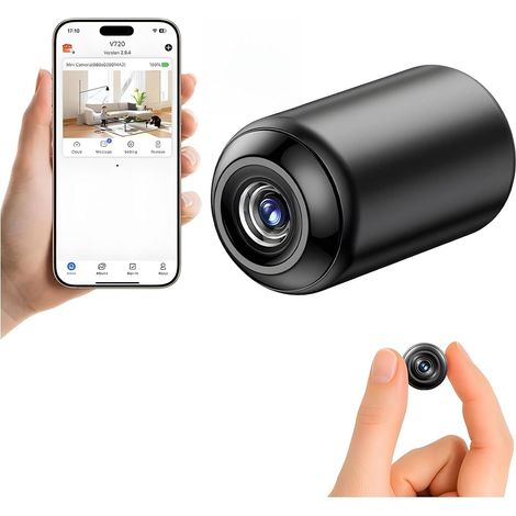 Mini caméra WiFi 5MP sans fil – Intérieur/extérieur – Vision nocturne, détection mouvement – Contrôle APP (1/5)